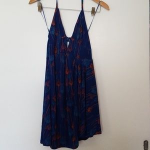 Free people keyhole halter asymmetric dress